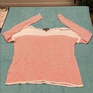 Tommy Bahama Pink and White Lightweight Sweater